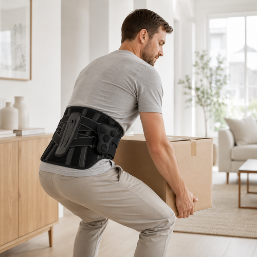 Adjustable back support brace worn for everyday lower back support