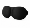 Black 3D contoured sleep mask with pressure-free eye cups