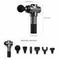 Deep tissue massage gun with multiple interchangeable attachments