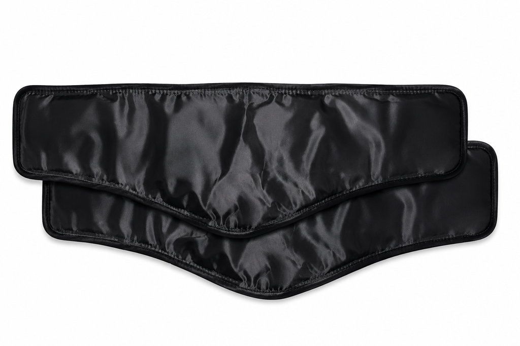 Black reusable neck ice pack wrap for hot and cold therapy