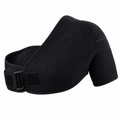 Black shoulder ice pack wrap with adjustable compression straps