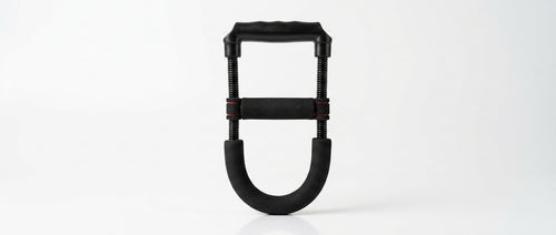 Black adjustable wrist and forearm strength trainer