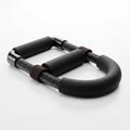 Black wrist and forearm strength trainer on a white background