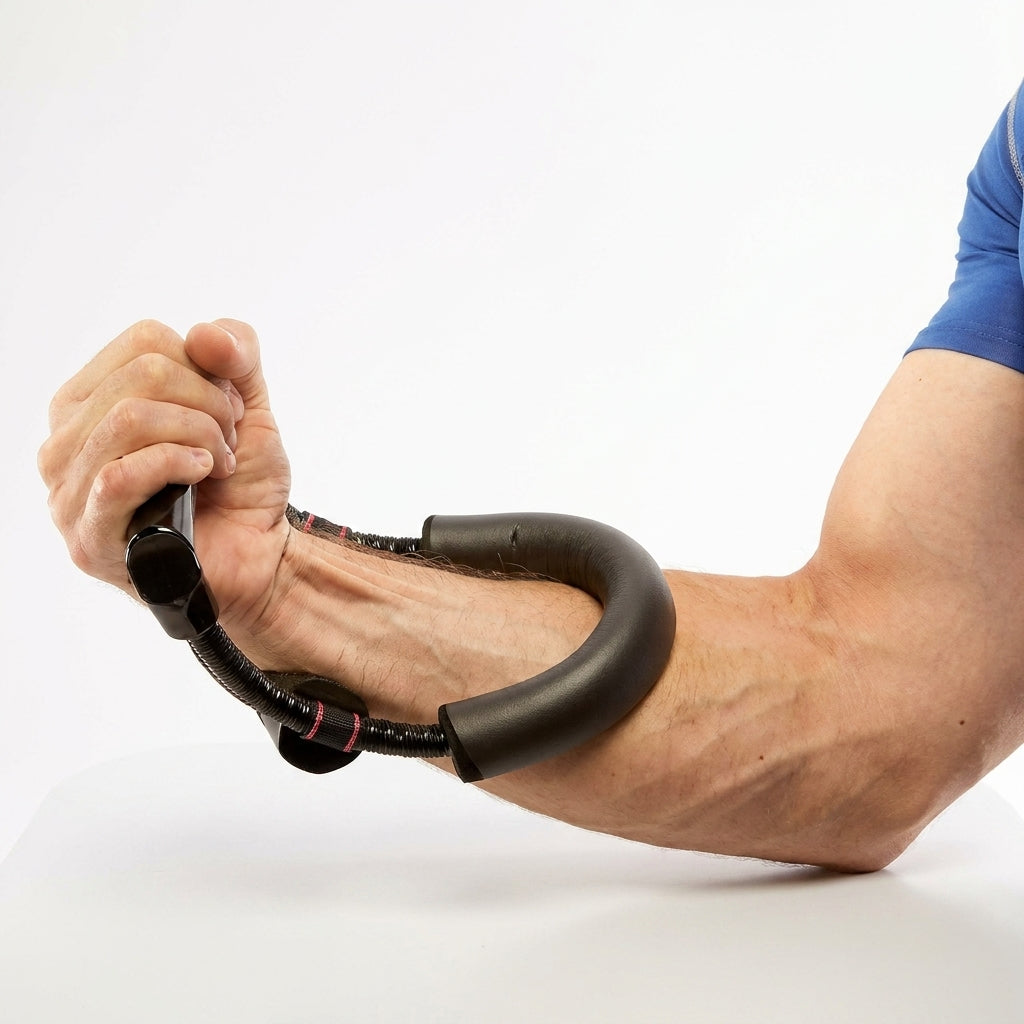 Adjustable wrist strength trainer used for grip and forearm exercise